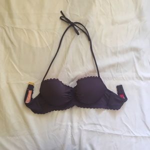 Purple Strapless swim suite